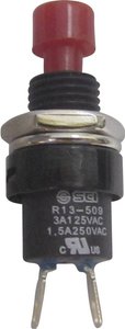 Przycisk TRU COMPONENTS TC-R13-509A-05RT 1587747, 7 mm, 250 V/AC, 1.5 A, 1 szt.