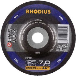 Rhodius 200213 RS2 Tarcza tnąca wygięta Średnica 125 mm Średnica otworu 22.23 mm stal 1 szt.