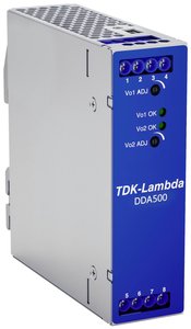 Konwerter DC-DC, montaż na szynie (DIN-Rail), napięcie wejściowe 9-53VDC, napięcie wyjściowe 3.3-15V, 250W, nieizolowany przetwornik dolny Przetwornica DC/DC TDK-Lambda DDA250N-S1PX-12-001 DDA250N-S1PX-12-001, 250 W, 12 V, 20 A, 1 szt.
