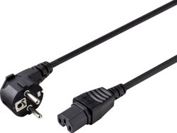 kabel sieciowy Sygonix SY-5043444, 2.00 m, czarny