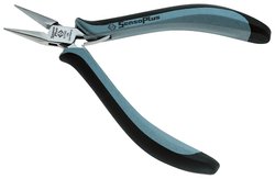 Szczypce ze zwężonymi końcami dla elektroników ESD, uchwyt 2-komponentowy, dł. 135mm, z nacięciem prostym Szczypce podłużne C.K Sensoplus T3772 1D120 130 mm