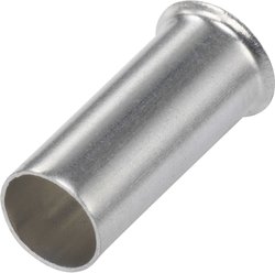 Tulejki 1 x 10 mm² x 12 mm nieizolowane, metalowe 1091264 100 szt.
