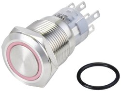 Przycisk wandaloodporny TRU COMPONENTS LAS1-AGQ-22E/R/24V/S TC-10090960, 20 mm, 250 V/AC, 3 A, 1 szt.