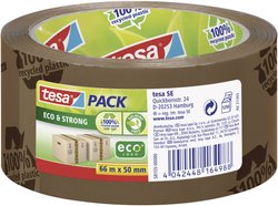Taśma pakowa / taśma pakowa tesapack® Eco & Strong — przyjazna dla środowiska, do bezpiecznego pakowania Taśma pakowa tesa tesapack® 58155-00000-00 ECO & STRONG (D x S) 66 m x 50 mm 66 m 1 szt.