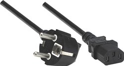 Kabel Manhattan 300148 [1x złącze męskie z uziemieniem - 1x złącze żeńskie IEC C13] 1.80 m