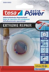 tesa® extra Power Extreme Repair Tape — Odporna taśma klejąca do tymczasowych lub trwałych napraw i izolacji Taśma naprawcza tesa tesa® extra Power 56064-00003-00 EXTREME REPAIR (D x S) 2.5 m x 19 mm 2.5 m 1 szt.