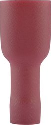 Konektor żeński, pełna izolacja PCV, tuleja, 4.8x0.5 mm, 0.5-1.0 mm2, czerwony