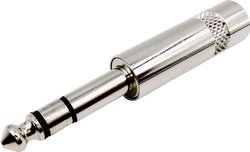 Złącze męskie jack 6,35 mm TRU COMPONENTS 1408829, niklowany, złącze męskie proste, 1 szt.