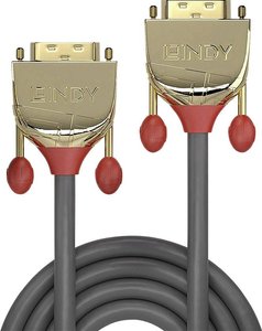 Kabel DVI LINDY LINDY 2m DVI-D Dual Link Kabel Gold 36202, 2.00 m