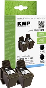 Tusz KMP H29D = HP C9351AE, zamiennik, 2 x czarny