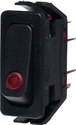 Przełącznik Arcolectric (Bulgin Ltd.) C6003PLNAA, 250 V/AC, 16 A, 1 x wł/wył, zatrzask, 1 szt.