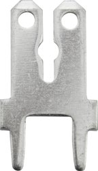 Wtyk płaski 3866C.68, pasuje do końcówek 1x6.3x0.8/2x2.8x08 mm, mosiądz ocynowany