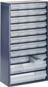 Szafka z szufladami raaco 1240-123 137430, Ilość przegród: 40, (D x S x W) 306 x 150 x 552 mm