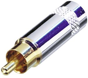 Złącze męskie RCA/Cinch Rean AV NYS352G NYS352G, złącze męskie, 1 szt.