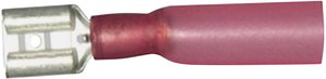 Konektor płaski żeński Vogt Verbindungstechnik 3903h z osłonką termokurczliwą Szerokość pokrycia: 6.3 mm Grubość pokrycia: 0.8 mm 180 ° czerwony 1 szt.