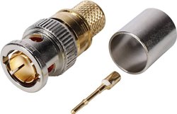 Złącze BNC Hicon  BNC1.6/7.3HD złącze męskie proste 75 Ω 1 szt.