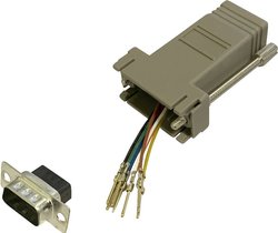 Adapter BKL Electronic 10121109 złącze męskie D-SUB 9-pin - złącze żeńskie RJ45