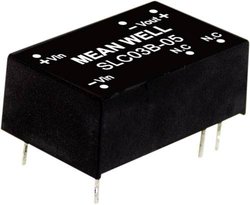 Moduły przetwornicy MEANWELLL DC/DC serii SLC03DIP/DIL16 Obudowa Pojedyncze wyjście Stosunek napięcia wejściowego: 2:1 Moc: 3W regulowana Moduł przetwornicy DC/DC Mean Well SLC03B-12 SLC03B-12, 3 W, 250 mA, 1 szt.