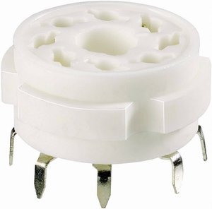 Gniazdo ceramiczne   Ilość biegunów 8 Trzonek Oktal Typ montażu PCB Opis: Ceramiczny