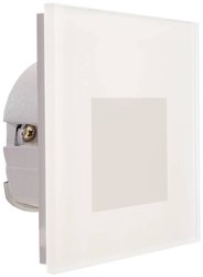 Oprawa ścienna do wbudowania, zestaw Alwaid 2, moduł podstawowy z zasilaczem z mleczną kwadratową szklaną osłoną, 220-240 V AC/50-60 Hz, 4,00 W Lampa ścienna do zabudowy LED Deko Light Alwaid 2 Set 620178  4 W