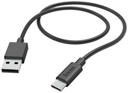 Kabel do ładowania USB Hama, USB 2.0, Złącze męskie USB-A, Złącze męskie USB-C®, 1.00 m