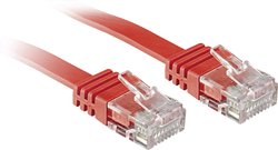 kabel LAN LINDY 47510, 1 szt., RJ45, CAT 6, U/UTP, 0.30 m, czerwony