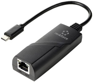 Adapter sieciowy/hub Renkforce RF-TCA-330  1000 MBit/s LAN (10/100/1000 MBit/s)