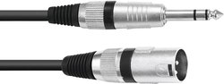 Przejściówka Omnitronic 30225197 [1x złącze męskie XLR 3 pin - 1x złącze męskie jack 6,3 mm (stereo)] 5.00 m