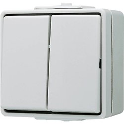 Podwójny przełącznik Jung 605W szary