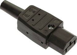 Złącze męskie IEC AS Schwabe 62081, styki: 2, 230 V, 10 A, 1 szt.