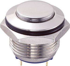 Przycisk wandaloodporny chwilowy TRU COMPONENTS GQ16H-10/J/N, 1 x wył/(wł), 1 szt.