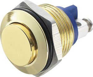 Przycisk wandaloodporny chwilowy TRU COMPONENTS GQ 16H-G, 1 x wył/(wł), IP65, 1 szt.