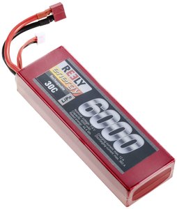 Zestaw baterii modelarskich Reely (LiPo) 7,4 V 6000 mAh liczba ogniw: 2 30 C twarda obudowa T-connector Pakiet akumulatorów (LiPo) 7.4 V 6000 mAh 30 C Reely Hardcase System złączy T