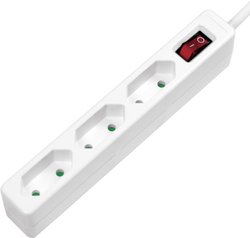 Listwa zasilająca z wyłącznikiem LogiLink LPS230 3x Ilość gniazdek: 3