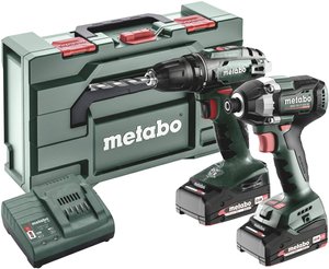 Wiertarko-wkrętarka akumulatorowa, Wkrętarka udarowa akumulatorowa Metabo BS+SSD200LTBL 685193000 18 V 2 Ah zaw. akumulator, zaw. ładowarkę
