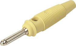 Wtyk bananowy SKS Hirschmann BUELA 30 K, O 4 mm, 1.5 mm2,6 A, żółty
