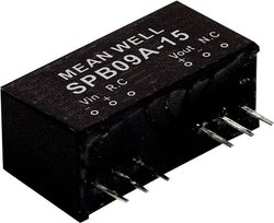 Moduły przetwornicy DC/DC serii SPB09 SIP8/SIL8 Obudowa Pojedyncze wyjście Napięcie wejściowe: 2:1 Moc: 9W Moduł przetwornicy DC/DC Mean Well SPB09B-24 SPB09B-24, 9 W, 375 mA, 1 szt.