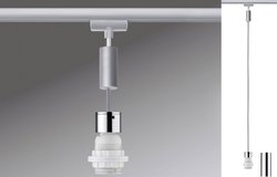 Lampa do systemu szynowego, wysokonapięciowego Paulmann  95436 E-27 20 W LED  chrom, chrom (matowy)