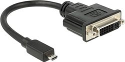 Przejściówka, adapter HDMI, DVI Delock 65563 65563, [1x złącze męskie Micro HDMI (typ D) - 1x złącze żeńskie DVI 29-pin]