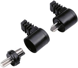 Złącze męskie głośnikowe BKL Electronic 0205005, niklowany, złącze męskie kątowe, 1 szt.