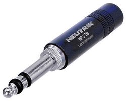 Złącze męskie jack 6,35 mm NP3TB-B Neutrik NP3TB-B złącze męskie proste Ilość styków: 3 stereo czarny 1 szt.
