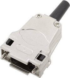 Obudowa złącza D-SUB encitech DTZF09-RG-K DTZF09-RG-K, metal, 180 °, 1 szt.