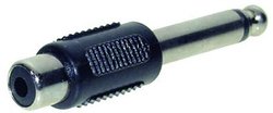 Adapter jack  złącze męskie jack 6,3 mm - złącze żeńskie RCA/cinch Mono TRU COMPONENTS 1559820  1 szt.
