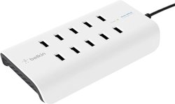 Belkin RockStar Stacja ładowania USB 120 W gniazdo Maksymalne natężenie wyjściowe 24000 mA Ilość wyjść: 10 x USB