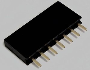 Listwa gniazdowa jednorzędowa 7-biegunowa, prosta, pozłacana, raster 2,5 mm, wysokość 8,5mm, nierozdzielny BKL Electronic 10122205 Listwa złączy żeńskich (standardowa) 1 szt.
