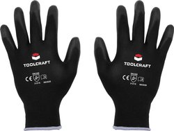 TOOLCRAFT  TO-5621541 Polyester, Poliuretan Rękawice robocze Rozmiar rękawic: 7 EN 388   CAT II 1 par(a)