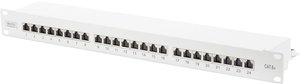 Professional DIGITUS kat. 6 A STP pole RJ45 24-portowy rozdzielacz, Klasa EA Panel krosowy, ekranowany Patchpanel Digitus DN-91624S-EA, 24 Porty, 483 mm (19''), 1 U
