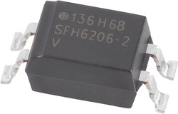 Transoptor Vishay SFH6206-2 DIP 4 SMD Specyfikacja AC / dwukierunkowy SFH6206-2