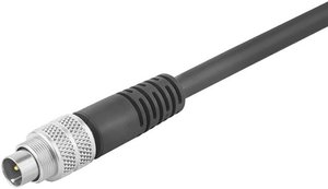 Złącze okrągłe męskie 79-1425-12-08, seria 702, 8 pin, M9, 125 V, IP67