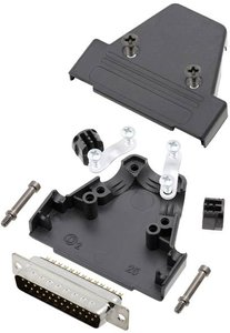 Zestaw listew męskich D-Sub TRU COMPONENTS TCTRIP25DMPK 7708704, rzędy: 2, styki: 25, 180 °, 1 szt.